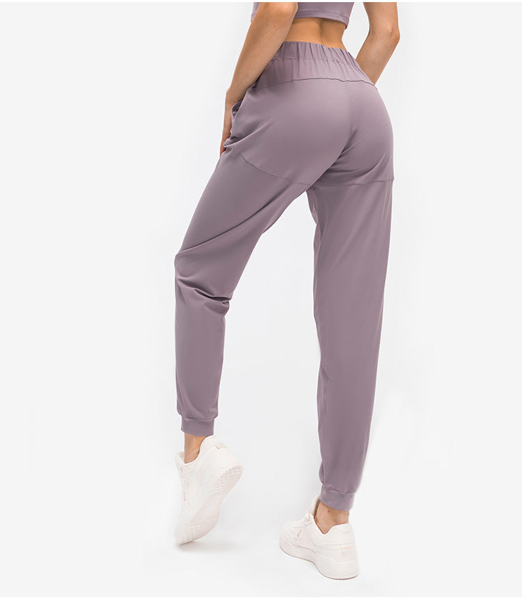 28" Naked Feel Drawstring Workout Gym Joggers Women Bare Cozy Leisure Sport Fitness Sweatpants with Pocket