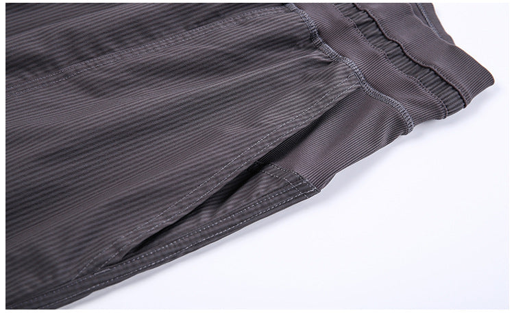 STRIPE Mid Waist Drawstring Sport Gym Joggers Women Loose Fit Fitness Workout Joggers with Pocket Leisure Sweatpants