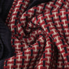 Red Plaid Cardigan Vintage Spring Women Short Sweater Coat Full O-Neck Diamond Buckle Knit Elegant Tops