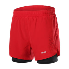 Men Running Shorts Outdoor Sports Training Exercise Jogging Gym Fitness 2 in 1 Shorts with Longer Liner Quick dry