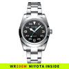 39mm Automatic Mechanical Luxury Pilot Watch Black Dial 100M Water Resistant 3 Hands No Date