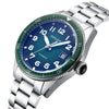 Luxury Business Sport Mechanical Wristwatch Green Dial Men's Watch Automatic Stainless Steel 50M Waterproof
