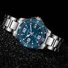Sapphire Crystal Men's Blue Watch Automatic Self-Winding Movement 40mm Wristwatch With Date Classic Conquest