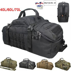 40L 60L 70L Waterproof Travel Bags Large Capacity Luggage Bags Men Duffel Bag Travel Tote Weekend Bag Military Duffel Bag