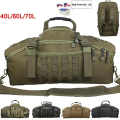 40L 60L 70L Waterproof Travel Bags Large Capacity Luggage Bags Men Duffel Bag Travel Tote Weekend Bag Military Duffel Bag