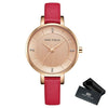 Ladies Watch Women's Watches Women Fashion Watch Top Brand Luxury Rose Red Golden Big Dial Minimalist