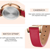 Ladies Watch Women's Watches Women Fashion Watch Top Brand Luxury Rose Red Golden Big Dial Minimalist