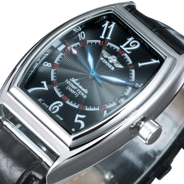 Fashion Design Women Automatic Watch Top Brand Luxury Ladies Business Dress Mechanical Wrist Watch Tonneau Calendar Date