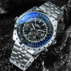 Military Mens Watches Top Brand Luxury Automatic Sport Watch for Men Mechanical Wristwatches Chronograph Steel Strap