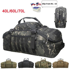 40L 60L 70L Men Army Military Tactical Waterproof Backpack Molle Camping Backpacks Sports Travel Bags Tactical Duffle Bag