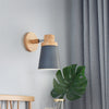 Nordic modern E27 LED wall lamp iron and wood adjustable sconces light indoor home kitchen bedside bedroom decoration livingroom