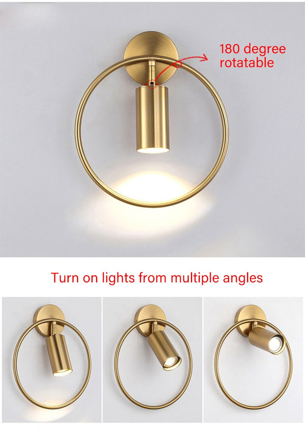 Nordic Simplicity LED wall lamp GU10 indoor bedroom bedside living room wall sconce Light extravagance Creativity light fixture