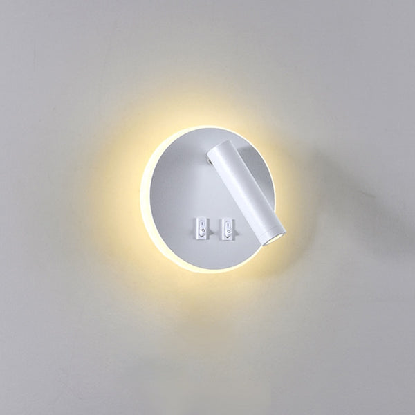 LED wall lamp with two switch sconce light Rotatable 8W 3W 110V 220V indoor home bedroom living room study reading illumination