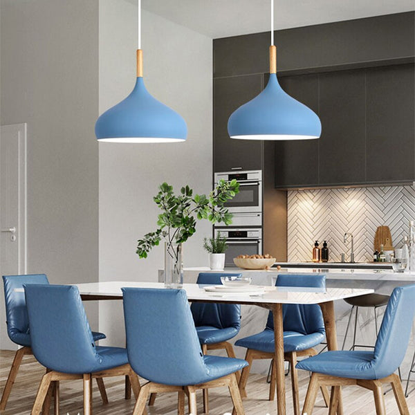 Nordic modern E27 LED pendant light Creativity Macaron color chandelier indoor home restaurant bedroom bedside living room bar