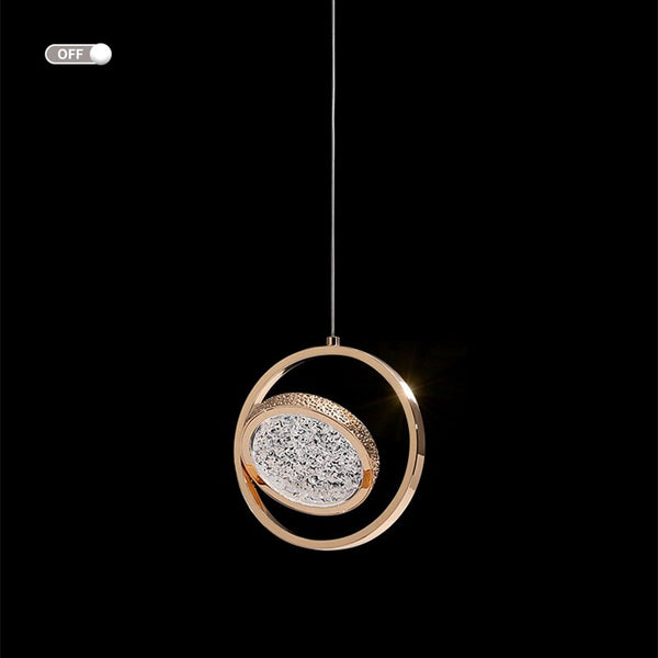 Nordic modern LED pendant light gold Acrylic chandelier Creativity hanging lamp indoor home loft bedroom bedside study stairs