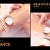 36mm Japan Quartz Movement Ladies Wristwatches Stainless Steel Mesh Top Luxury Brand Rose Gold Waterproof Women Watches