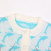 Jumper Autumn Winter Sweet Dolphin Jacquard Knitted Sweater Women's Loose Y2k Cardigan Casual Chic Short Coat