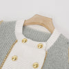 Fall Winter Knit Cardigan England Style O-Neck Double Breasted Long Sleeve Temperament Luxury Chain Women Sweater Outwear