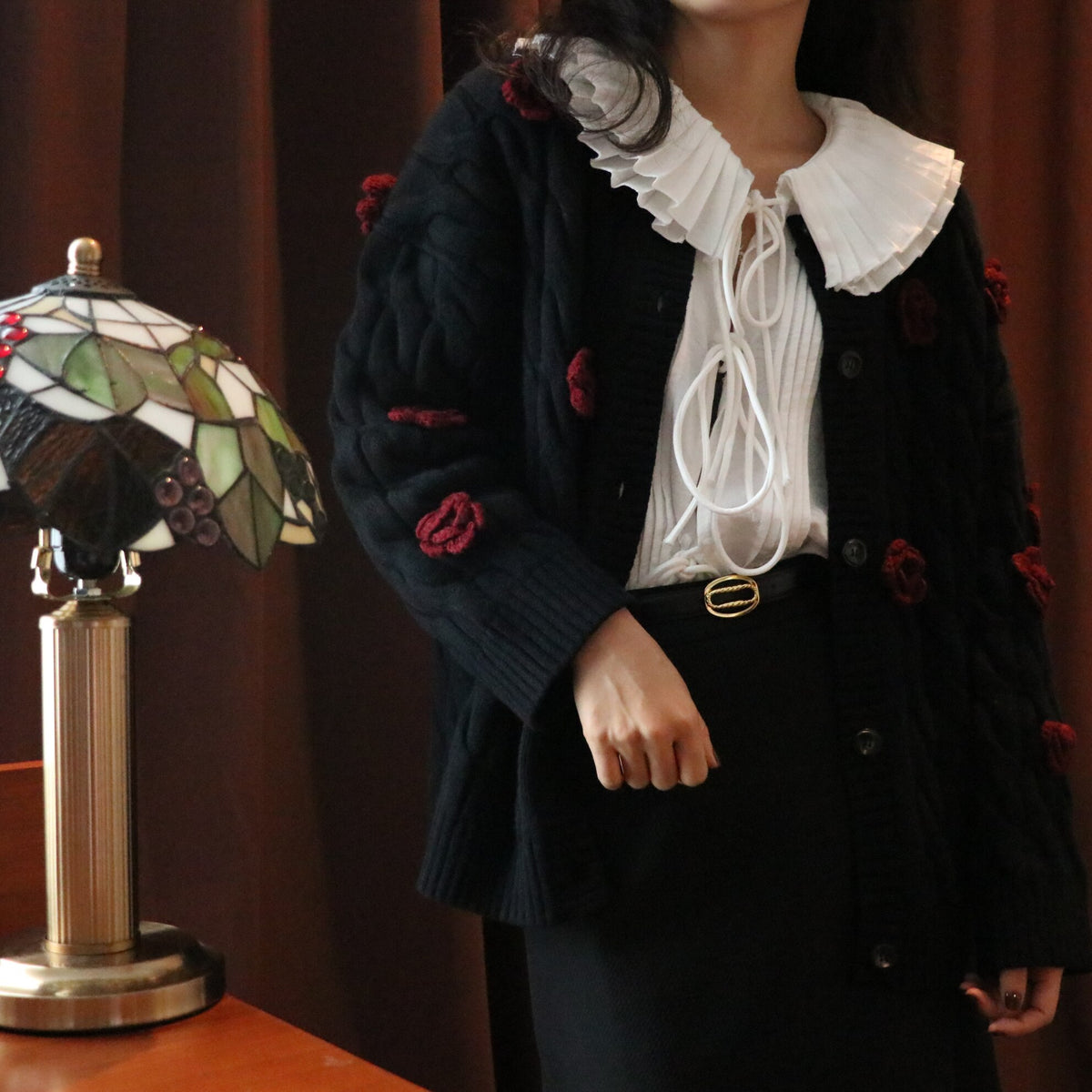 High Quality Women Winter Embroidered Floral Cardigan Sweater Outwear Knit Female Clothes Christmas Luxury