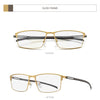 Photochromic Gray Glasses Men Titanium Alloy Square Anti Blue Light Eyeglasses Korean Screwless Eyewear Frame