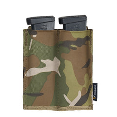 Tactical Double Pistol Open Top Mag Pouch 9mm Fast Draw MOLLE Mag Carrier Carrier 3572