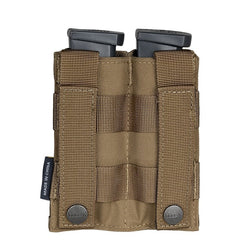 Tactical Double Pistol Open Top Mag Pouch 9mm Fast Draw MOLLE Mag Carrier Carrier 3572