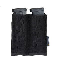 Tactical Double Pistol Open Top Mag Pouch 9mm Fast Draw MOLLE Mag Carrier Carrier 3572