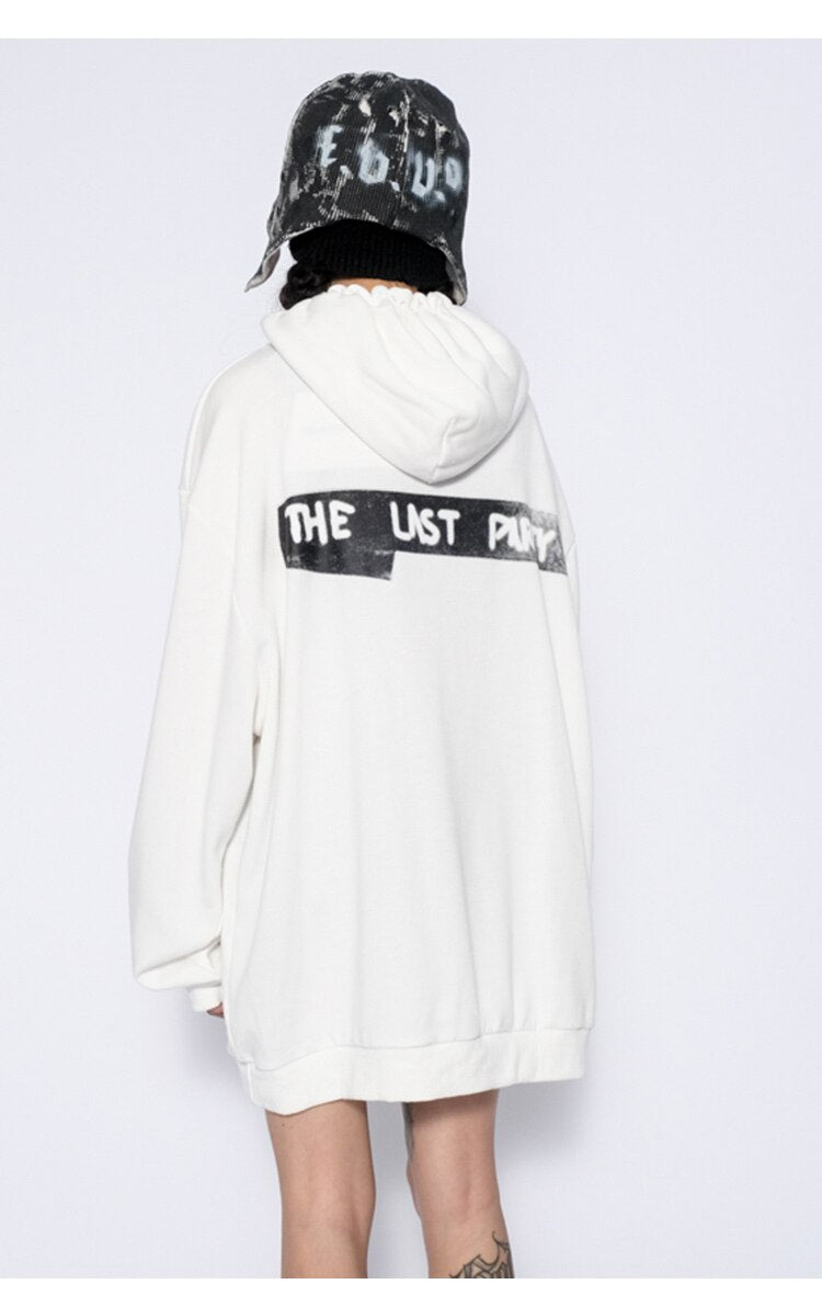 Hoodie Men Hip Hop Boys Hooded Tops Harajuku Hipster High Street Sweatshirt Couple Casual Oversized All-match Pullovers