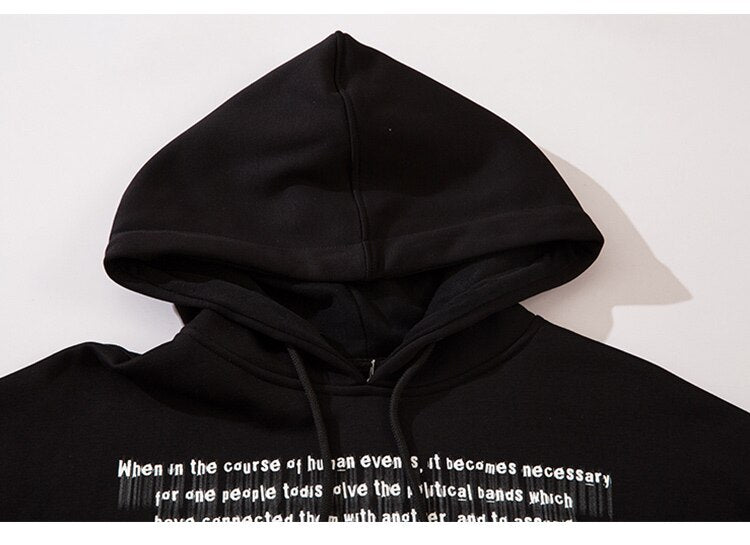 Hoodie Men Movie Illustration Fleece Hooded Tops Harajuku Hipster Folk-custom Couple Casual Oversize All-match Pullover