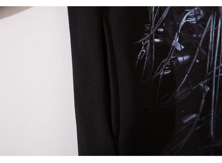 Hoodie Men Movie Illustration Fleece Hooded Tops Harajuku Hipster Folk-custom Couple Casual Oversize All-match Pullover