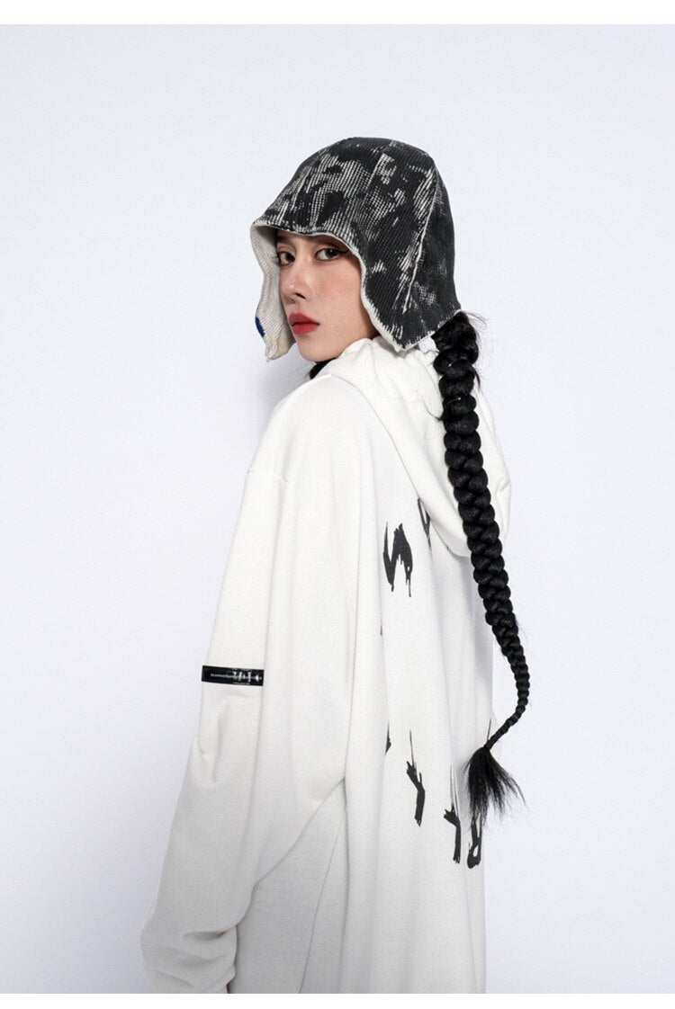 Hoodie Men Rock Gothic Girl Punk Letter Hooded Tops Hip Hop Harajuku Hipster Couple Casual Oversized All-match Pullover