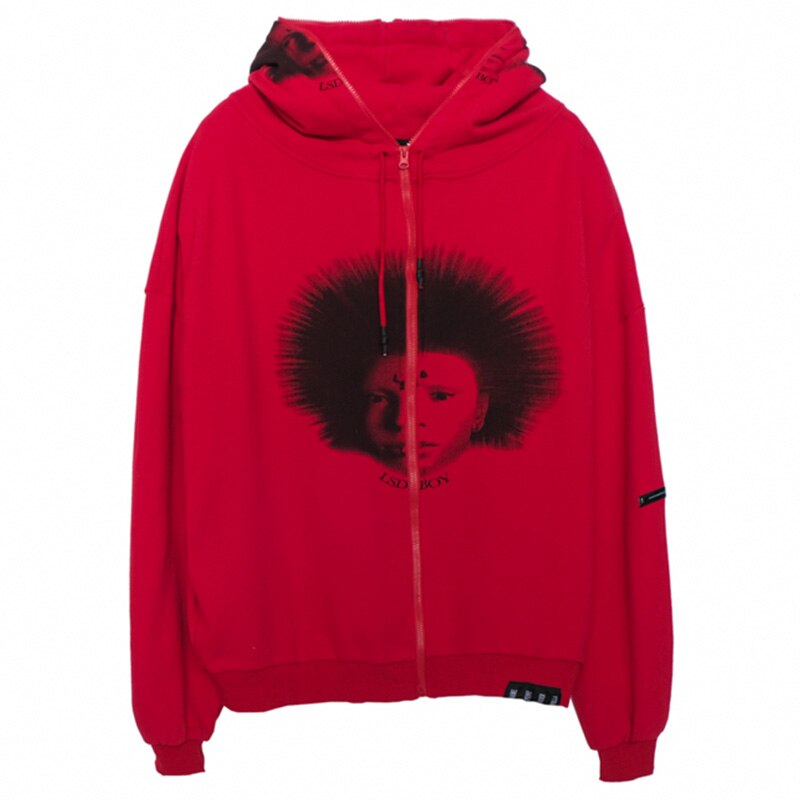 Hoodies Men Gothic Punk Boy Zipper Outwear Rock Cool Hipster Coats Casual Harajuku  Hip Hop Oversized Couple Streetwear
