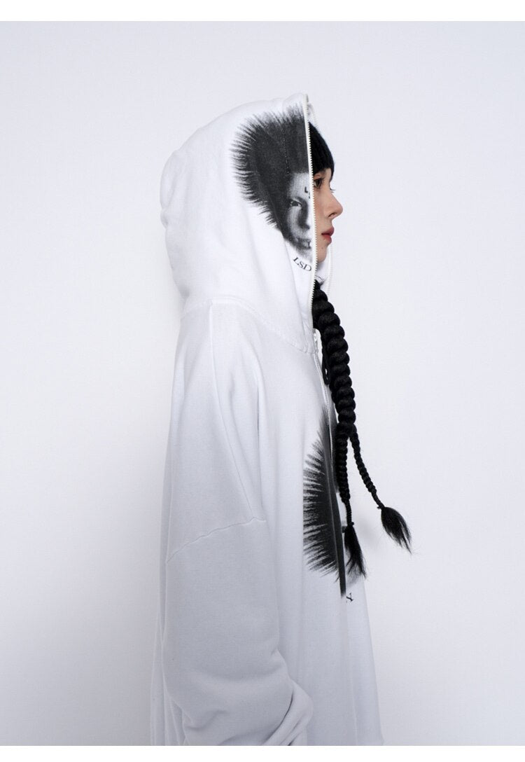 Hoodies Men Gothic Punk Boy Zipper Outwear Rock Cool Hipster Coats Casual Harajuku  Hip Hop Oversized Couple Streetwear