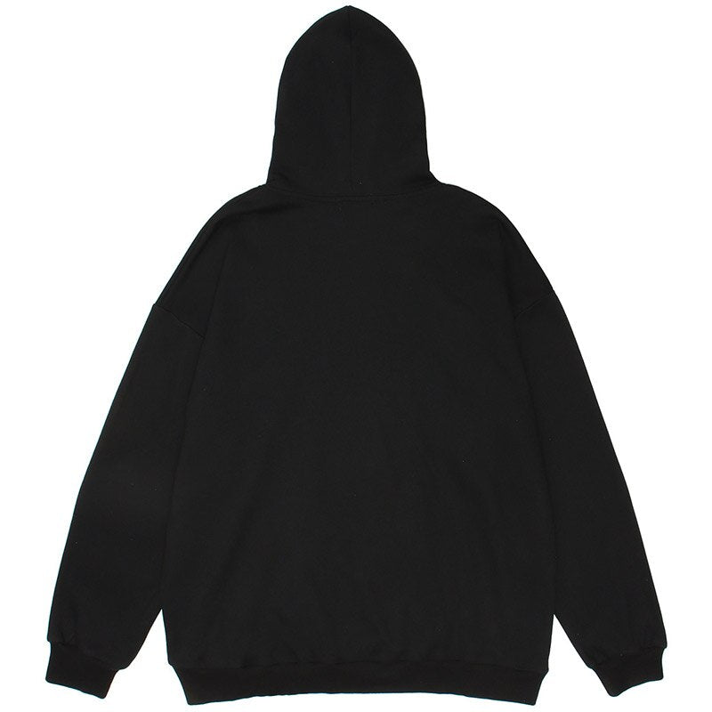 Hoodie Men Japanese Comics Anime Portrait Print Oversize Sweatshirts Autumn Hooded Harajuku High Street Pullover Couple