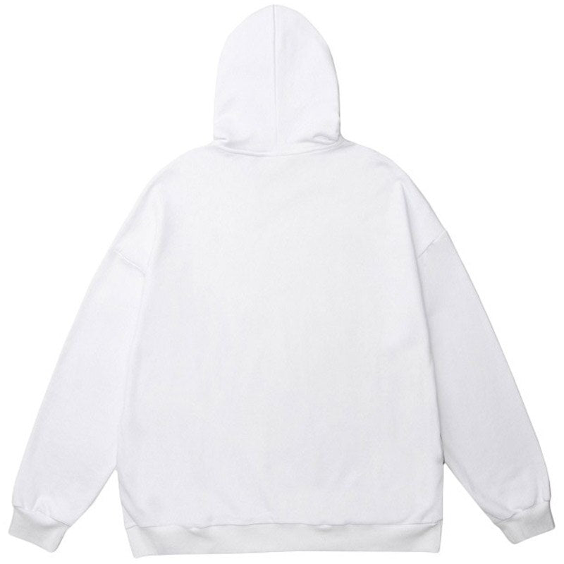 Hoodie Men Japanese Comics Anime Portrait Print Oversize Sweatshirts Autumn Hooded Harajuku High Street Pullover Couple