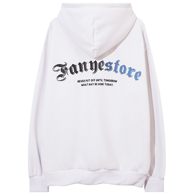 Hoodie Men Statue Harajuku Letter Fleece Pullover College Style All-match Casual Cozy Fashion Hipster Streetwear Couple