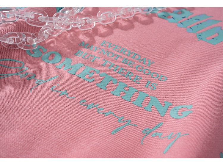 Hoodie Men Harajuku Letter Fleece Warm Pullover Vintage Punk Hipster Distressed Tops Casual Fashion Oversize Streetwear