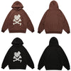 Hoodie Men Heart Bone Graffiti Fleece Warm Pullover Couple Oversize Casual College Style Hooded Tops Hipster Streetwear