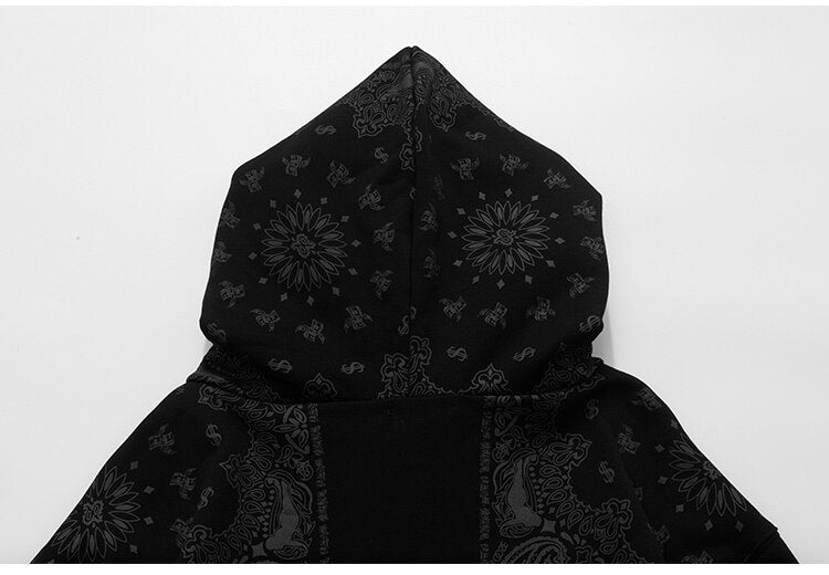 Hoodies Men Vintage Totems Letter Print Zipper Fleece Outwear College Style Casual Harajuku Oversized Couple Streetwear