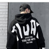 Fake 2 Pieces Hoodie Men Letter Print Big Pockets Casual Loose High Street Fashion All-match Hooded Pullover Streetwear