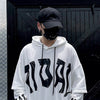 Fake 2 Pieces Hoodie Men Letter Print Big Pockets Casual Loose High Street Fashion All-match Hooded Pullover Streetwear