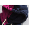 Hoodie Men Color Block Patchwork Graphic Embroidery Pullovers Soft Warm Japanese Retro Fashion Casual Couple Streetwear