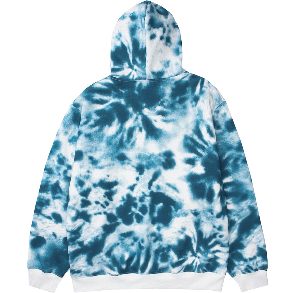 Hoodie Men Tie Dye Cute Bear Letter Print Fleece Hooded Sweatshirt High Street Fashion Hipster Couple Casual Streetwear