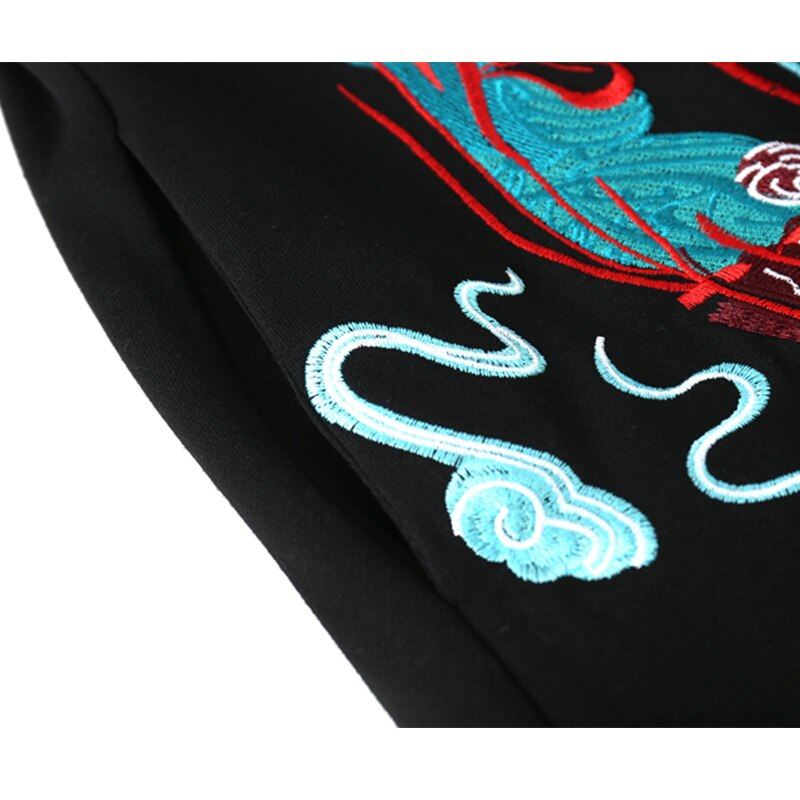 Hoodie Men Chinese Vintage Dunhuang Embroidery Sweatshirt Folk-custom Hipster Casual Cozy Hooded Tops Couple Streetwear