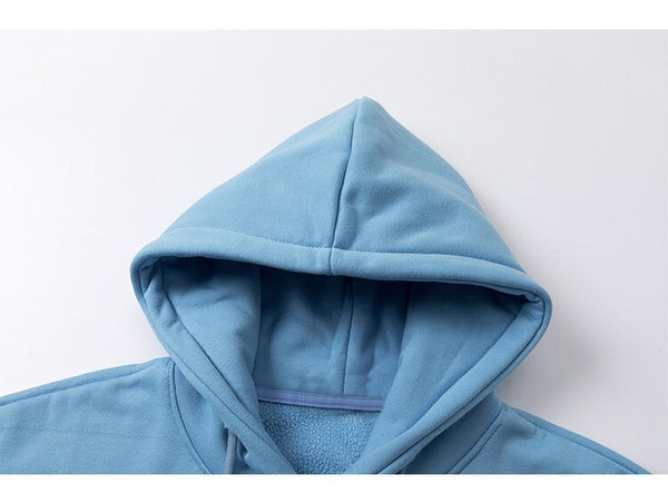 Hoodie Men Colorful Letter Star-shaped Fleece Pullover College Style All-match Casual Loose Cozy Tops Streetwear Couple