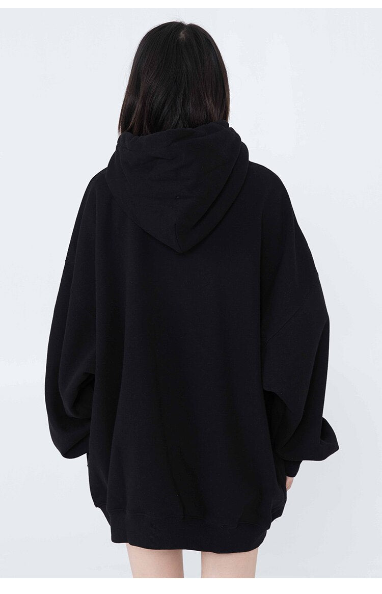 Hoodie Men Diamond Letter Print Big Pocket 3 Color Optional Couple Oversize All-match Hooded Pullover Autumn Streetwear