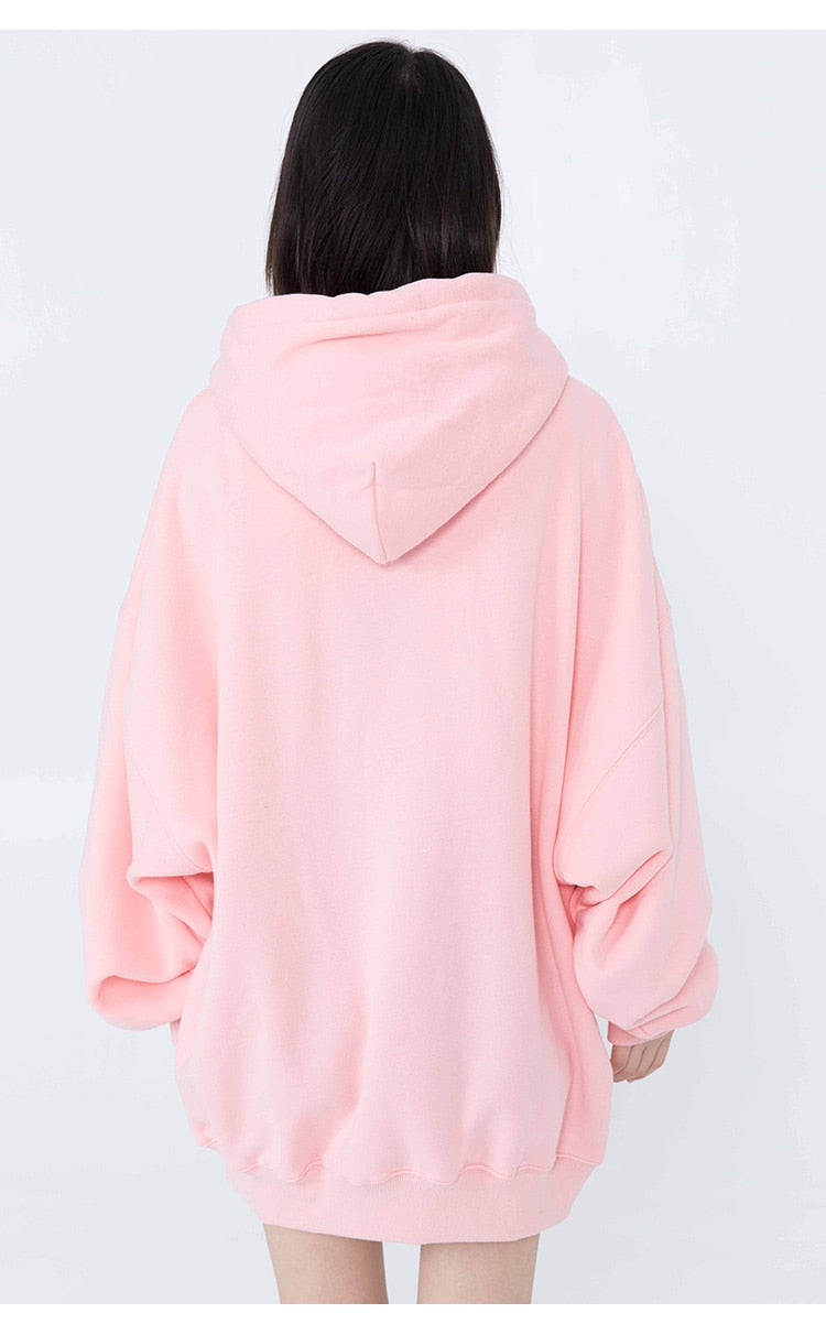 Hoodie Men Diamond Letter Print Big Pocket 3 Color Optional Couple Oversize All-match Hooded Pullover Autumn Streetwear