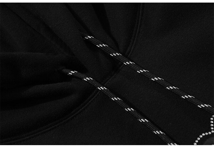 Hoodie Men Diamond Letter Print Big Pocket 3 Color Optional Couple Oversize All-match Hooded Pullover Autumn Streetwear