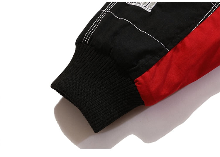 Thicken Baseball Jacket Men Plaid Embroidery Button Bomber Coat Winter Fashion High Street Oversized Jackets Streetwear