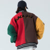 Men's winter jacket Color Block Patchwork Embroidery Thick Warm Baseball Jacket Couple High Street Coat Male Streetwear